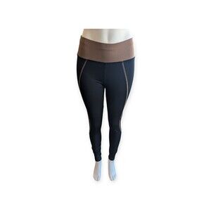 ALWAYS High Waist Leggings, Black/Brown, Size S/M, Premium Soft Yoga Pants